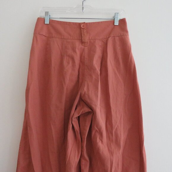 Anthropologie Tiny Ulysses Pants in Salmon Wide Leg Neutral, size M - Picture 11 of 14